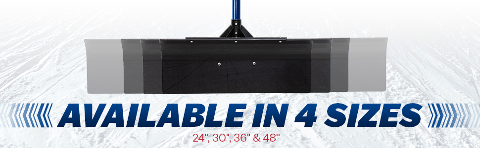 four sizes of polar pusher are available ranging from 24 inches to 48 inches;